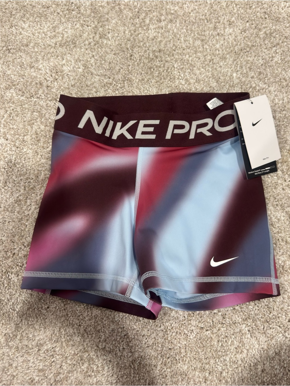 NWT Nike Pro Womens Cosmic Whimsy Gradient Aura Compression Shorts